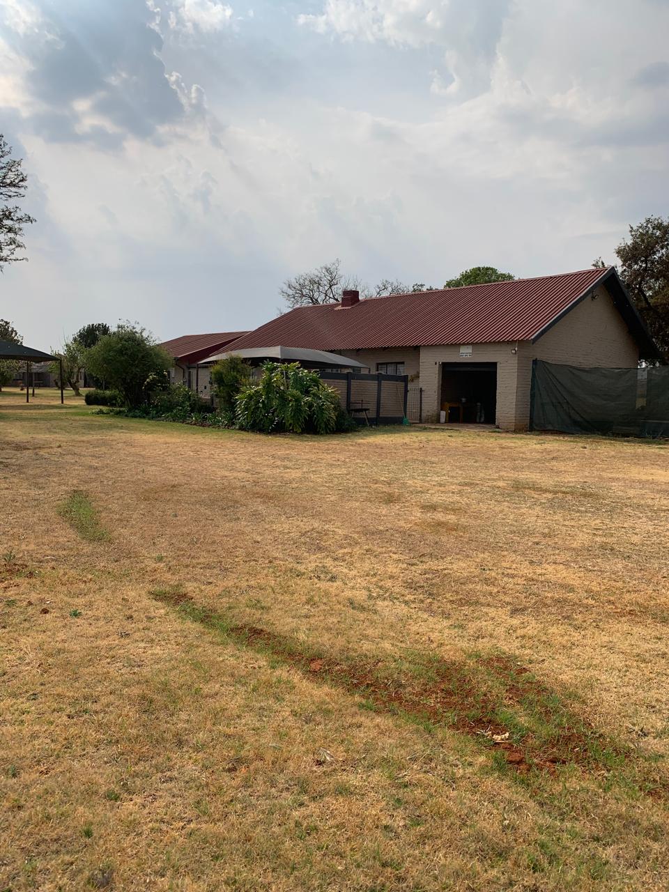 Open fields and buildings